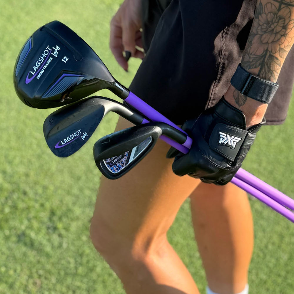 The Betsy Kelly White Lag Shot Swing System (Clubs + Video Training) Lag Shot Swing System (Clubs + Video Training)