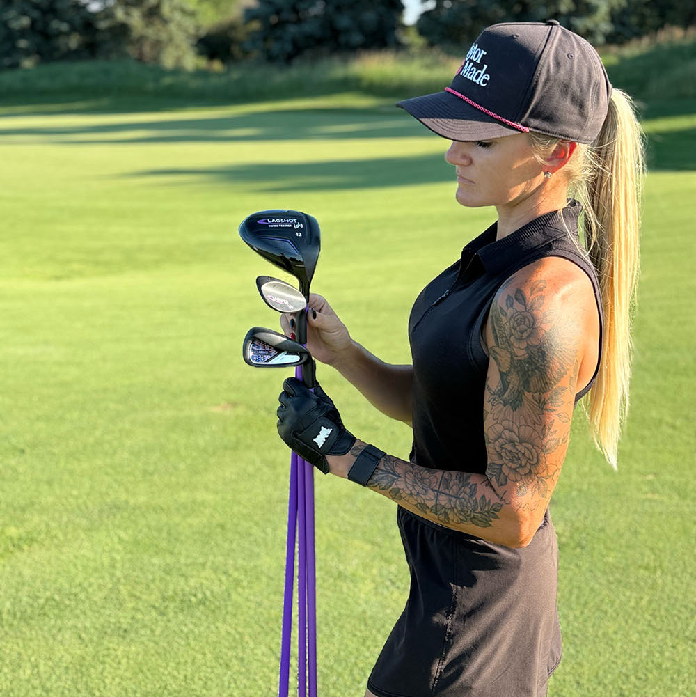 The Betsy Kelly White Lag Shot Swing System (Clubs + Video Training) Lag Shot Swing System (Clubs + Video Training)